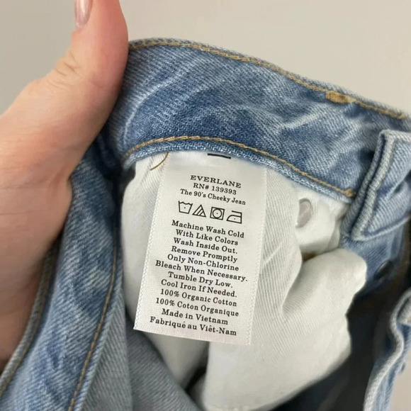 Everlane The '90s Cheeky Organic Cotton Jeans Size 24 Reg - Picture 4 of 7